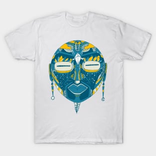 Retro Wave African Mask 2 T-Shirt